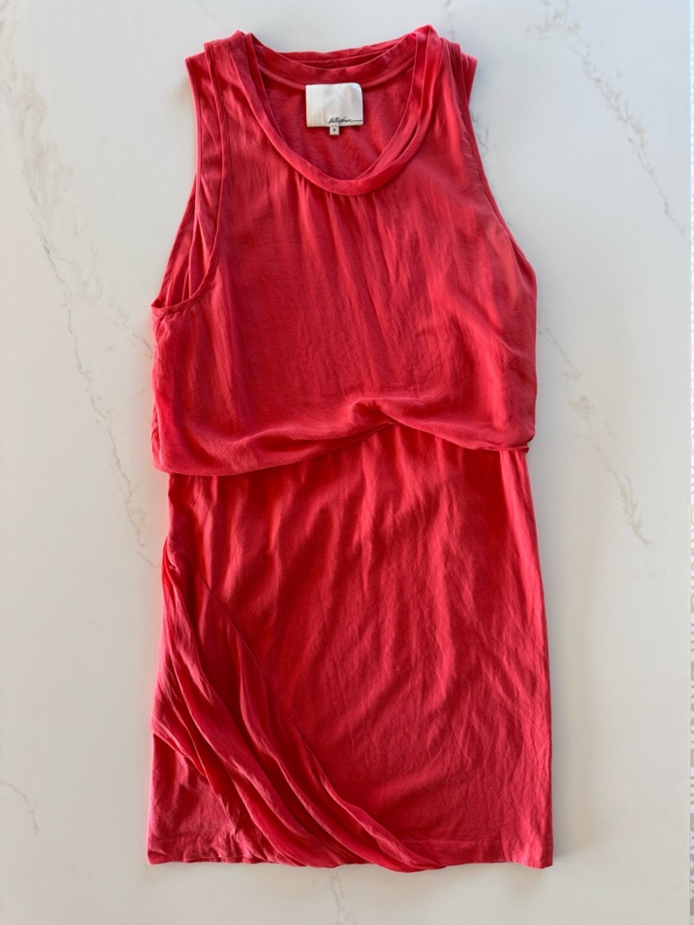 3.1 Phillip Lim Celadon Tangerine Silk Cotton Dress size 8